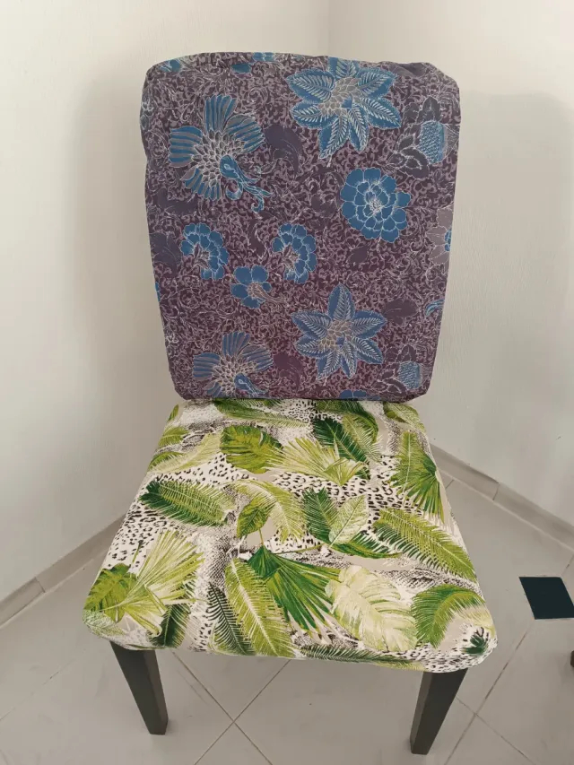 Sillas de comedor con estampado floral