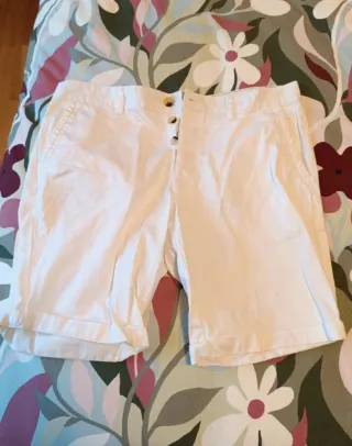 Pantalón corto blanco hombre