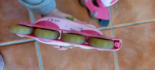 Patines en línea para niña rosas