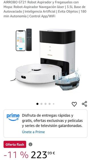 Robot aspirador AIRROBO GT21 láser con autovaciado