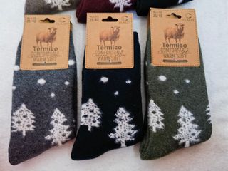 6 Pares Calcetines Térmicos Lana Mujer Talla 35-40