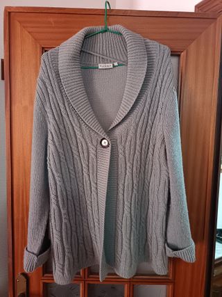 Cárdigan PANDA Mujer Gris Talla M