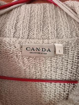 Jersey CANDA Mujer Talla M Beige