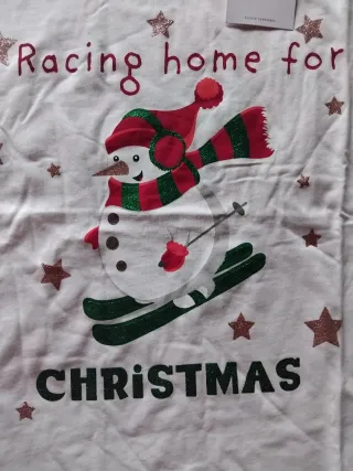 Camiseta Navidad Muñeco Nieve Mujer Talla M