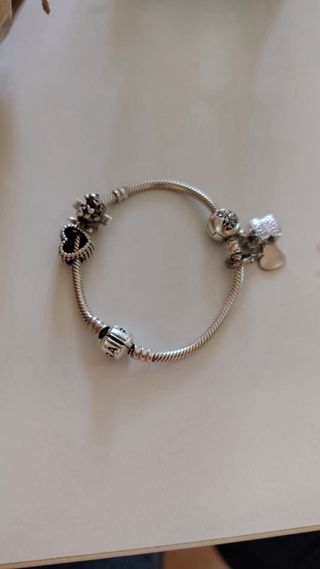 Pulsera Pandora Plata Corazón y Bebé