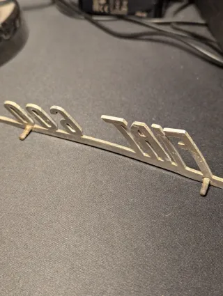 Stemma Logo Scritta FIAT 600 Cromato Vintage