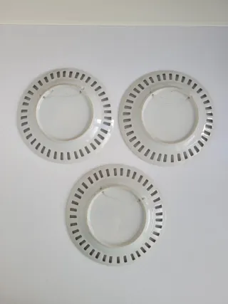 3 Piatti decorativi traforati vintage