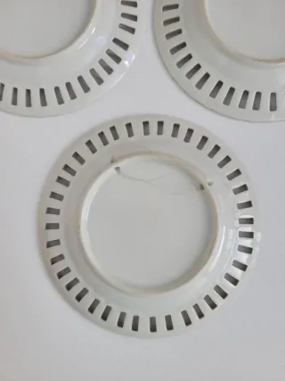 3 Piatti decorativi traforati vintage