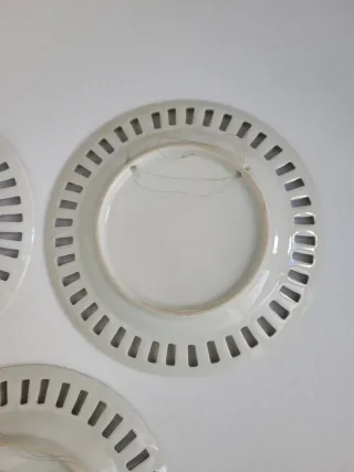 3 Piatti decorativi traforati vintage