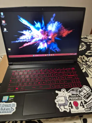 Portátil MSI i7-9750h,16gb,M2 500gb,gtx1050ti 4gb