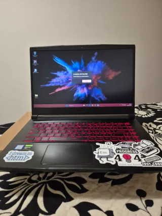 Portátil MSI i7-9750h,16gb,M2 500gb,gtx1050ti 4gb