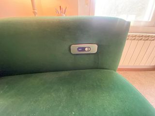 Sofá de terciopelo verde