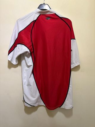 Maglia Asics Mezza Zip Rossa e Bianca