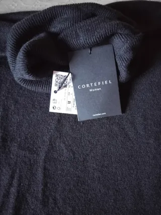 Jersey cuello alto mujer talla M negro