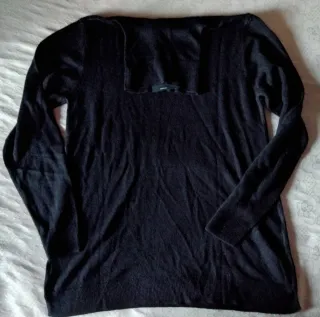 Jersey cuello alto mujer talla M negro