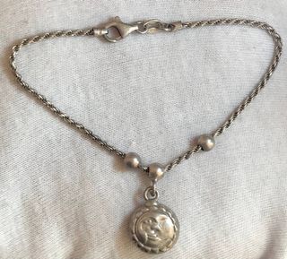 Pulsera Plata Ley Cordón Amuleto + Regalo