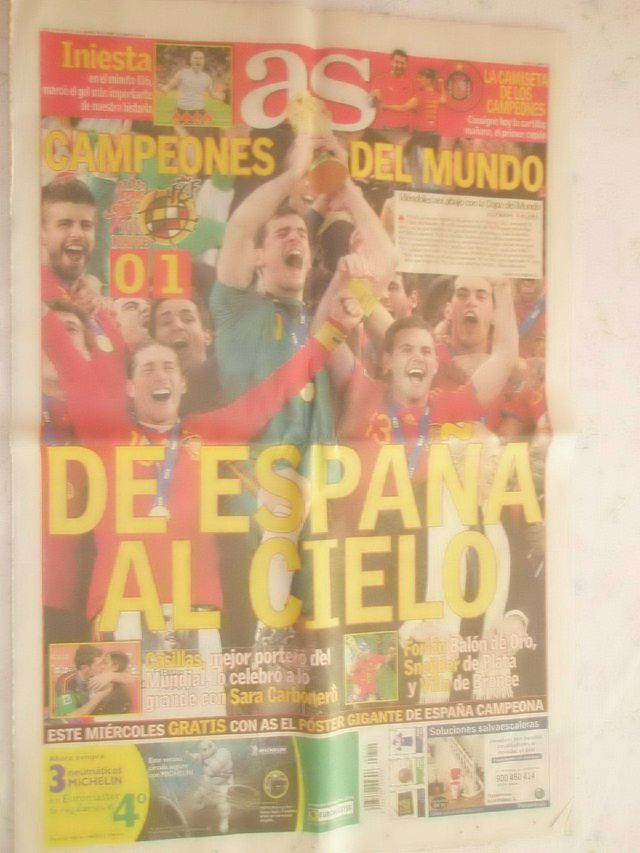 Periodico As mondiale Sudafrica Spagna