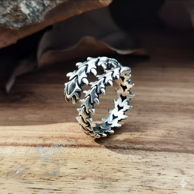 Anello Spina Dorsale Gotico Vintage Inox