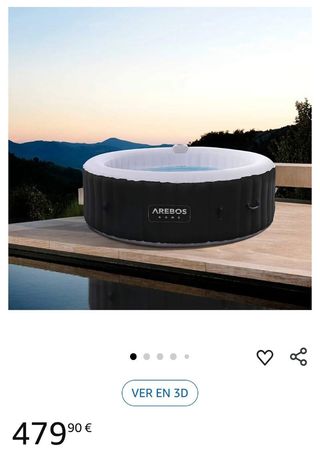 Arebos SPA Hinchable Roma Negro/Blanco