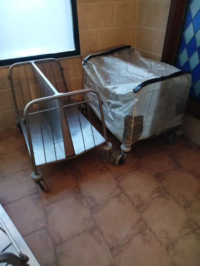 Carros de pratos de aço inoxidável