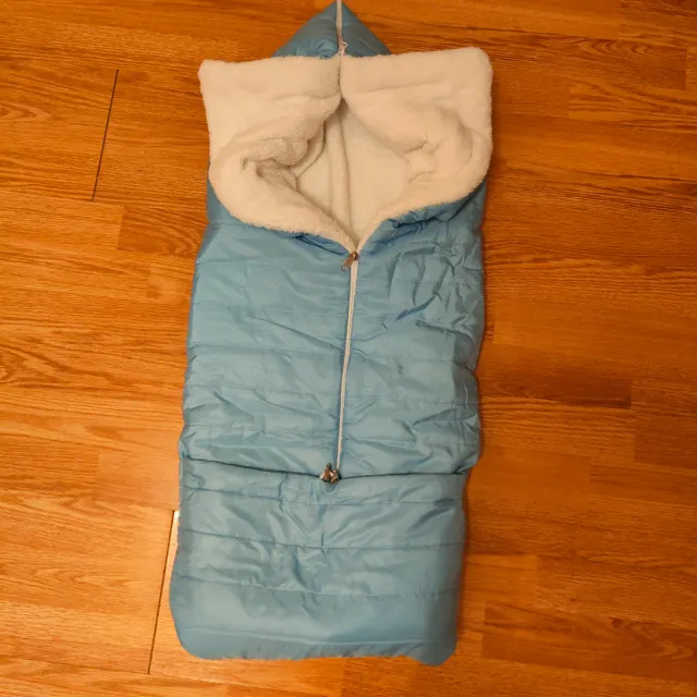 Sacco nanna neonato azzurro imbottito