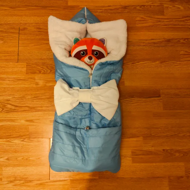 Sacco nanna neonato azzurro imbottito