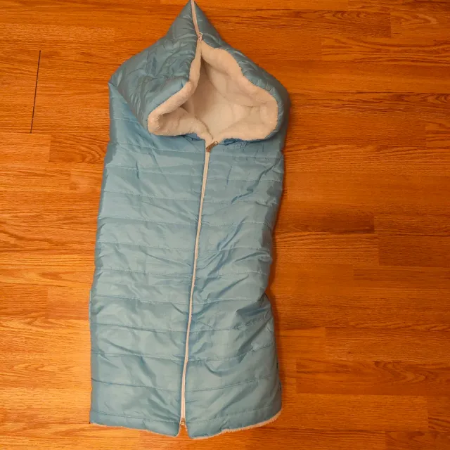 Sacco nanna neonato azzurro imbottito