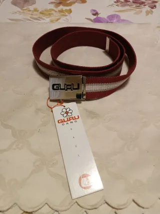 Cintura Guru Gang 120cm Rossa e Argento Nuova