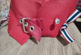 Cinturón de piel Zíngara rojo