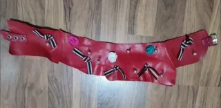 Cinturón de piel Zíngara rojo