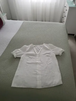 Camisa blanca manga corta