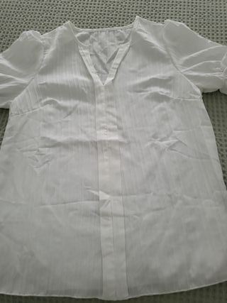 Camisa blanca manga corta