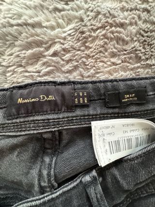 Pantalón Slim Fit Massimo Dutti Negro