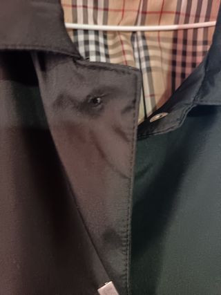 Gabardina cuadros beige y negra