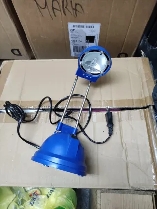 Lampada da scrivania blu