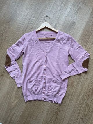 Rebeca Rosa Fina con Parches Marrones