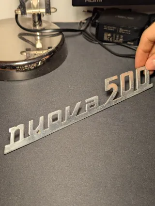 Stemma Scritta Emblema Logo FIAT nuova 500 Vintage