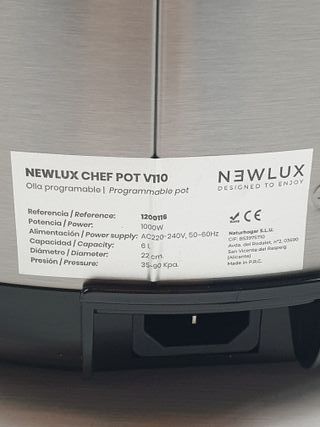 Olla a Presión Programable NEWLUX 6L