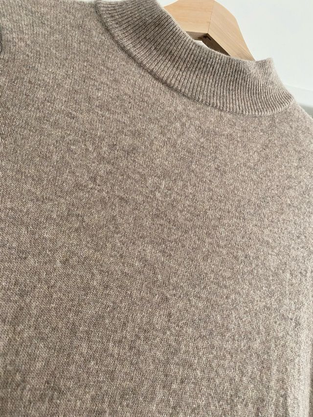 Vestido de lana merino cuello alto