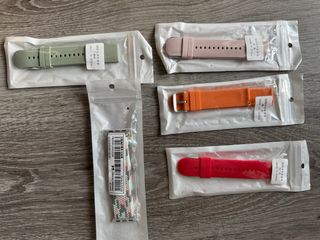 Correas de reloj de silicona (rosa y naranja)