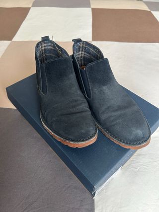 Polacchine scamosciate blu scuro