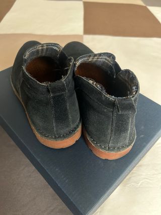 Polacchine scamosciate blu scuro