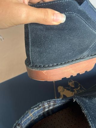 Polacchine scamosciate blu scuro