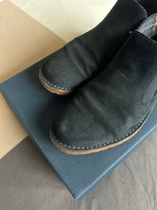 Polacchine scamosciate blu scuro