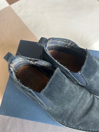 Polacchine scamosciate blu scuro