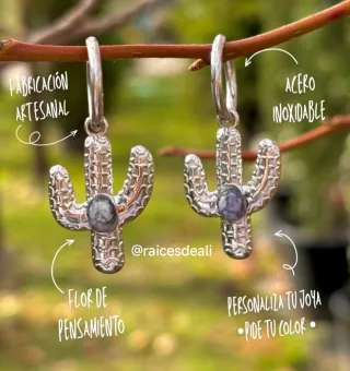 Pendientes de acero inoxidable.