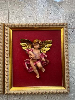 Juego 2 Cuadros Ángeles Hechos a Mano