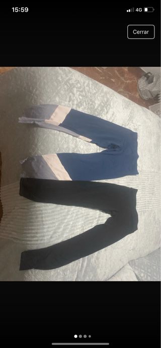 Mallas mujer azul y negro