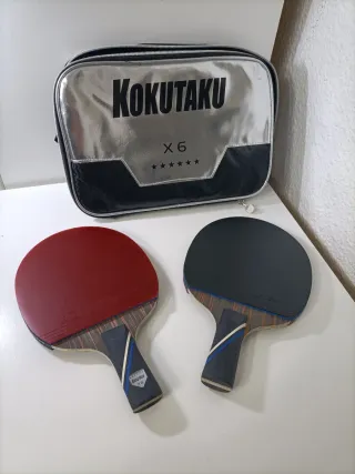 Raquetas Ping Pong alta calidad X6 Kokutaku