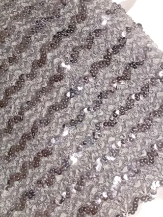 Falda fiesta lentejuelas negra